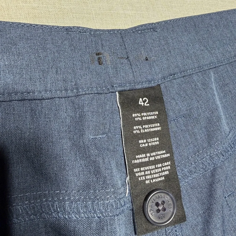 TravisMathew Pants Men 42x32 Blue Straight Open to Close Golf Performance 1MT435